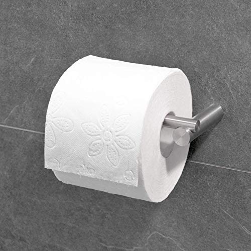 Aufklappbarer Toilettenpapierhalter, Edelstahl matt gebürstet, Klopapierhalterung, WC-Rollenhalter, Halter Klopapier, rostfrei, exklusiv, langlebig, hochwertig, Premium - PHOS Design