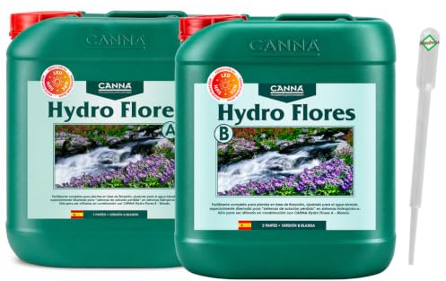 Weedness Canna Hydro Flores A&B 10 Liter - Blütephase Hydrokultur Dünger Hydrokulturdünger Bewässerung Flüssigdünger Organisch Grow Bio Naturdünger