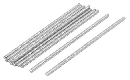 sourcing map Tige Filetée M4x110mm Acier Inoxydable 304 Tige Filetée Goujons 10Pcs