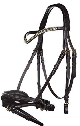 HKM 1180 Vanja - Cabestro de equitación sin Rosca, Cinta Decorativa Pony COB Full