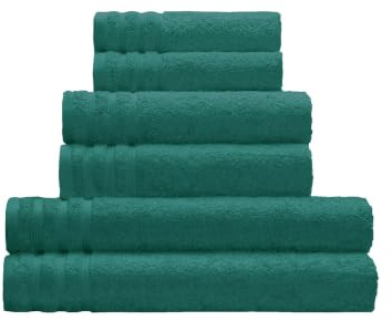 Kleine Wolke Frottier Gästetuch ROYAL Smaragd 30x 50 cm | OEKO-TEX, 500 g/qm, vegan ohne tierische Bestandteile hergestellt, mit Aufhängeschlaufe, bei 60° C waschbar, 100% Baumwolle
