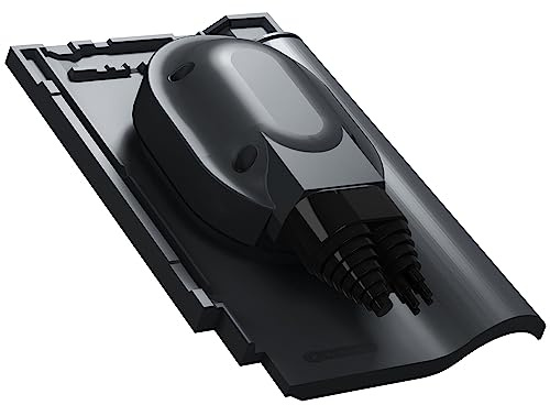 Wasserdichter PV Solardurchgang für Koramic - Alegra 9 – RAL 9005 Schwarz | Dachziegel, Solar Dachdurchführung, Photovoltaik-Dachdurchgang, EPDM-Dichtung