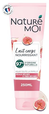 Naturé Moi – Lait corps nourrissant à l'extrait de figue bio de Provence et au beurre de karité bio – Nourrit et assouplit les peaux sèches à très sèches – 250ml
