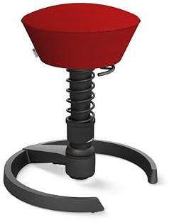 aeris Swopper Air – Ergonomischer Hocker mit extra weicher Polsterung – Bürohocker höhenverstellbar ohne Rollen –Sitzhocker für einen gesunden Rücken, Feder Standard