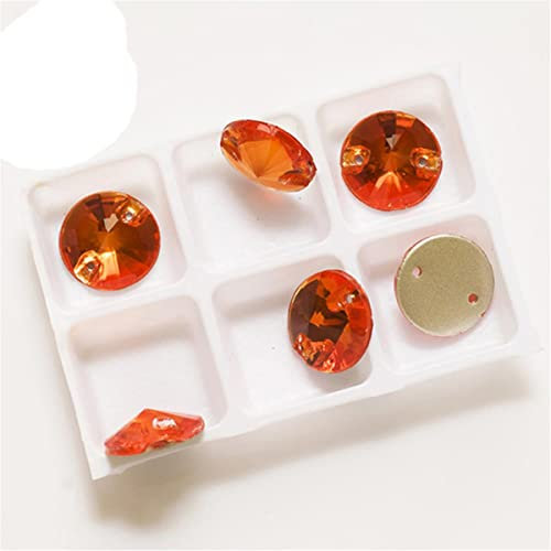 3200 piedras de cristal para coser, parte trasera plana, diamantes de imitación para costura, jacinto, 20mm, 9 Uds.