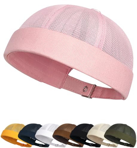 Docker Hat Bonnet Docker en Coton Casquette sans Visière Bonnet de Marin Unisexe Coton Docker Cap Casquette sans Visiere Homme Femme Bonnet