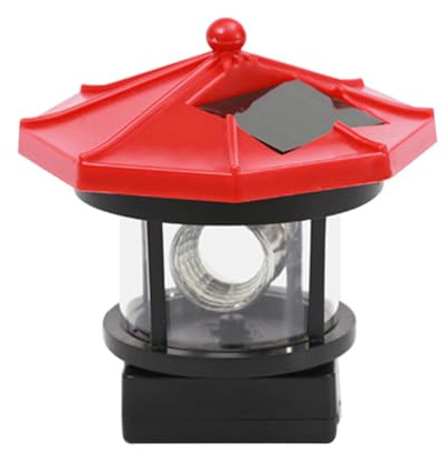 OSALADI 2 Pezzi Strumento di Luce Esterna Casa Cortile Giardino Grado LED Paesaggio Faro Per Decorazione Pratico Prato Alimentato Stagno Rotante Rosso Illuminazione Esterna Solare Girevole