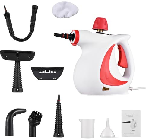 Ailgely 1050W Handdampfreiniger, Hochdruck-Dampfreiniger mit 9PCS Zubehör, Multifunktionaler Handdampfreiniger kann auf Böden, Polstermöbeln, Autositzen und Vorhängen