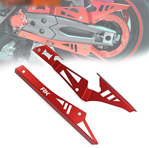 WARFEL Motorrad Dekoration Für KYMCO AK550 AK 550 2017 2018 2019 2020 Motorrad CNC Kettenschutz Kettengürtelabdeckung Schutzfolie Zubehör AK550 AK 550 (Color : Red)