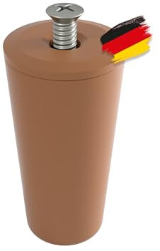 BAUHELD® Rolladen-Stopper 40mm [8 Stück] Aussen-Rolladen Anschlagpuffer aus Kunststoff [Made in Germany] - Rollladen Anschlagstopper inkl. Schrauben - Passend auf Rolladenpanzer Lamellen - Hellbraun