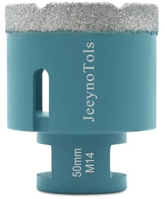 Dry Diamond Core Drill Bit - JeeynoTols 50mm Tile Drill Bit Porcelain Ceramic Tile Granite Marble Hole Saws with M14 thread