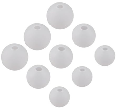 9St Mini-Kugel silikonform selber machen Perlenformen aus Harz schmuck gießform runder Ausstecher Korn Epoxidharz Silikonformen Harz Epoxid Epoxidform Kerze Schimmel Harzkugel Weiß