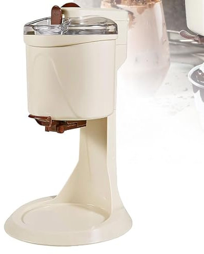 Softeismaschine, 1 l, automatische Mini-Fruchteismaschine for die Heim-DIY-Küche, Einfrieren von Joghurt-Sorbet, Heim-Eismaschinen, abnehmbarer Rührflügel, transparenter Deckel, for die Heim-DIY-Küche