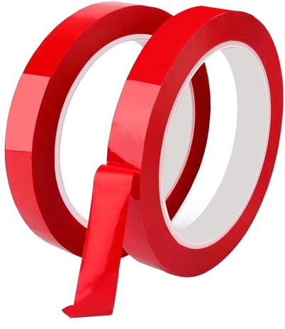 Qrity 2 Stück Isolierband Wasserdichtes Klebeband, 15mm x 66m Kabelbaum Klebeband, Klebebänder zum Basteln, Elektrisches Klebeband, Rot