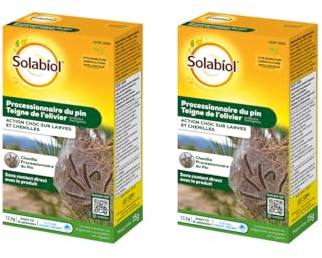 SOLABIOL 2 Anti Processionnaires Du Pin - Traitement Choc - 50L De Solution | Agit Contre Chenilles & Larves - Utilisable en Agriculture Biologique - SOPIN12X2