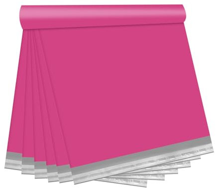 TRAEKESYI Pink Poly Mailers 14.5X19 100 Pack, Strong Adhesive Shipping Envelopes for Clothing/Shirt, Poly Bags for Small Businesses, Waterproof Mailing for Shipping, Packages Bags