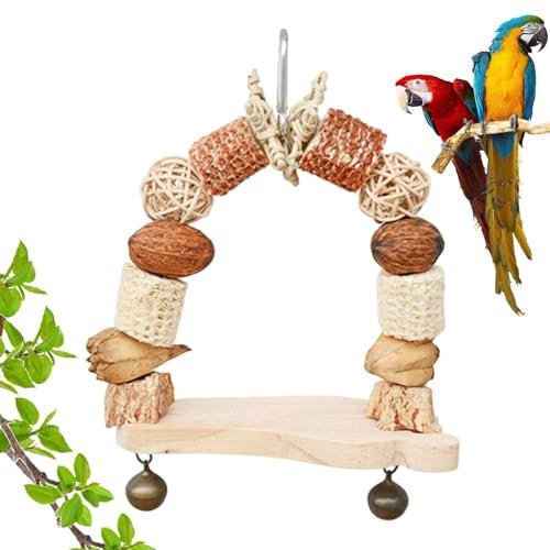 JINGLING Giocattoli altalena per | Giocattoli per uccelli per gabbia | Altalene, Giocattoli per gabbia, in legno, Giocattoli da masticare appesi, Giocattoli pappagalli per