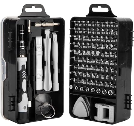 115pcs Tournevis Kit Complet Outils de Réparation Précision avec Embouts Magnétiques pour Electronique Electronique Electroménager et DIY Projets