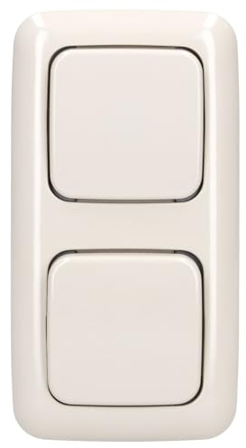 Busch-Jaeger Wippschalter Set: 2x 2020 US Wipptaster + 2x 2506-212 Wippe + 2512-212 2-fach Rahmen Cremeweiß Busch-Duro 2000 SI