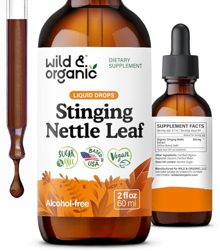 Wild & Organic Stinging Nettle Leaf Extract Drops - Urinary Support - 2 oz