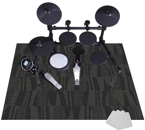 Drum Rug Drum Mat Soundproof Mat - Drum Rugs Non-Slip Blanket For Electronic Jazz Drum Kit Bass Drum Snare And Other Musical Instrument Mat - Rectangle 200 x 160 cm Drum Carpet - Drum Floor Mat