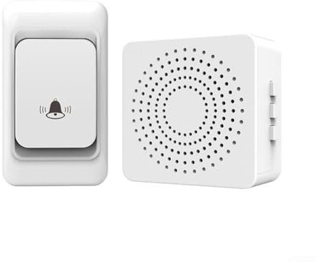 Kit campanello wireless per esterni, alimentato tramite USB, portata 150 m, 38 melodie, retroilluminazione lampeggiante volume regolabile, per anziani sordi a casa