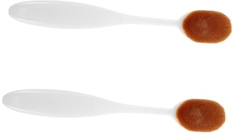 PACKOVE Ensemble 2 Pinceaux Maquillage Long Manche Pour Fond De Teint Liquide Et Poudre Pinceaux Visage Multifonctions Pour Et Contouring