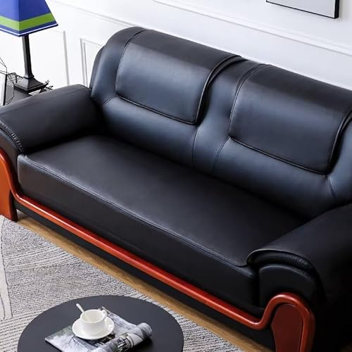 Be&xn Couch Überzug Leder Sofaschoner rutschfest Sofa überzug für Ecksofa Sektionssofa, Wasserdicht Fleckenresistent Sofabezug 1/2/3/4 Sitzer Sofa Cover für Haustiere(Schwarz,60 * 120cm)