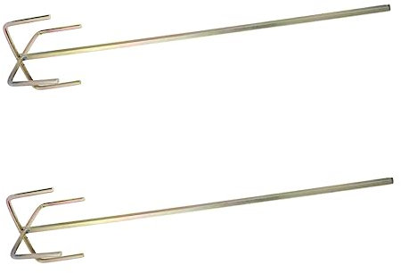 NUOBESTY Mezclador De Pintura Varilla Agitadora Hexagonal Acero Resistente Mezcladora De Cemento Profesional Para Taladro 2 Piezas Uso Construcción y Pintura