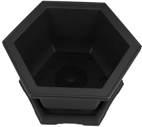 HEMOTON 1 Ensemble Pots de Jardin Plastique de Pot pour Orchidées avec Plateau pour Plantes Intérieur Bonsai et Décoration de Maison