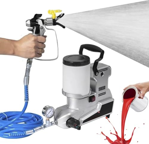 2L Airless Paint Sprayer, Electric Spray Paint Machine,2.5L/Min Paint Spraying Machine for Waterproofing Concrete Wall Repair, Finishing Spraying