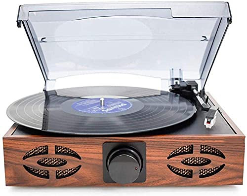 Record Player Vinyl Turntable Retro Gramophone with 2 Built in Stereo Speaker 3-Speed 33/45/78 USB Headphone Jack/Aux Input/RCA-A. recorder kxtmm