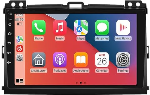 DPBXQ 9 Android 12 2 Din Autoradio Bluetooth Main Libre avec pour Land Cruiser Prado 120 2004-2009 Poste Radio Voiture Soutient USB FM AM Carplay HD Multi-Touch Écran,K1 4 Core WiFi 1G+16G