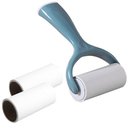 TOYANDONA Lint Roller Hair Remover Sticky Dusting Brush 4pcs Set Blue Handle and 3 Refill Rolls for Clothes and Pet Hair Cleaning