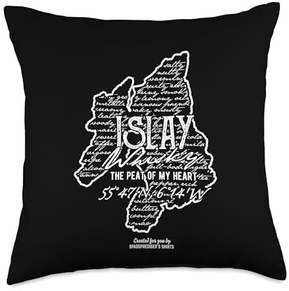 Coastline of The Whisky Region Island Islay Flavours of Whisky Throw Pillow