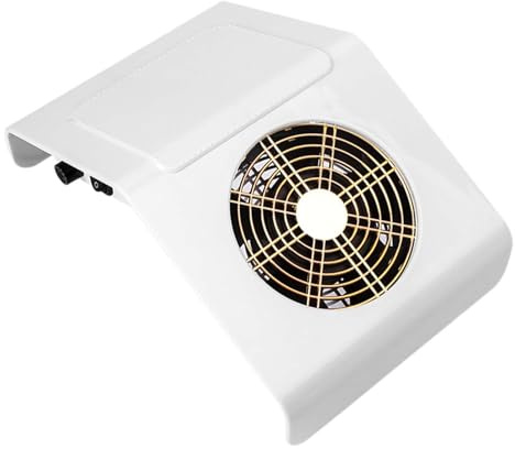 Fhtdhm Aspiradora de Polvo para Uñas, Aspiradora con Ventilador para Uñas, Máquina Recolectora de Polvo Eléctrica Profesional de 40W, Blanco