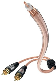 inakustik – 0030822 – Star Y-Subwooferkabel | Hochwertiges Subwooferkabel mit 6,0mm Kabeldurchmesser | 2,0m in Transparent | Dichtes Abschirmgeflecht gegen äußere Störeinflüsse - vergoldete Kontakte