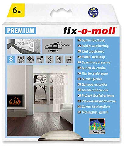 fix-o-moll 3565254 Dichtung, Weiß, 6 m