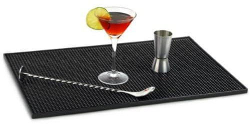 Service Bar Mat 12 x 18inch Black | bar@drinkstuff Rubber Drip Mat, Rubber Bar Mats, Drip Mat