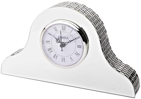 Hestia Glass Mirror Napoleon Mantel Clock