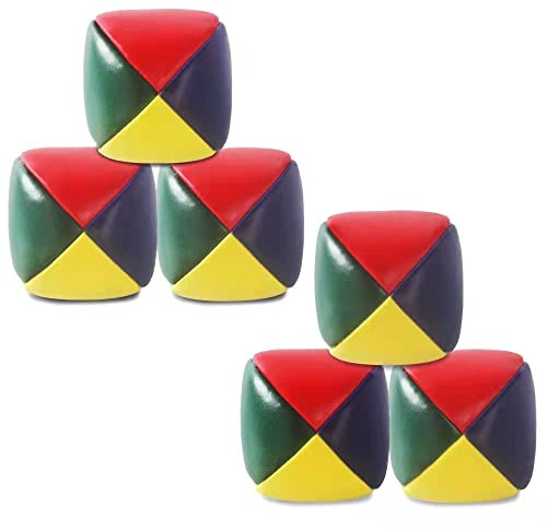 Heqishun 6 Pack Soft Juggling Balls for Beginners Juggle Balls Bulk Set for Juggler, Kids and Adults