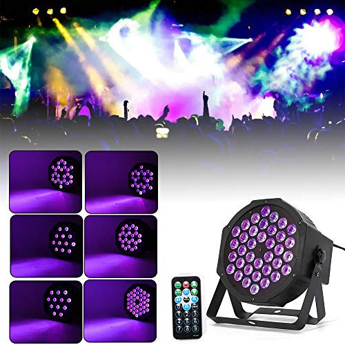 Scheinwerfer mit 36 LED YUNRUX 72W Strahler DMX512 Discolicht DJ Strobe Light Led Bühnenbeleuchtung Lampe Bühnenbeleuchtung Lichteffekt für Disco Stage Party DJ 72W mit Fernbedienung Lila
