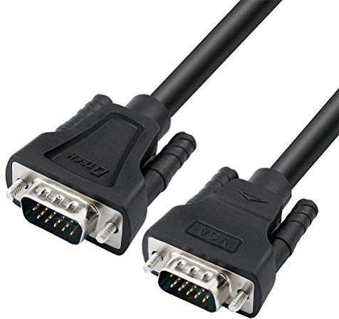 DTECH 5m VGA Computer Monitor VGA Cable Male to Male 1080p High Resolution (5 Meter, Black)
