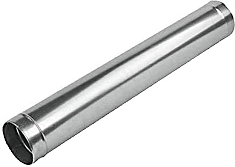 Metal Rigid Pipe | Galvanised Steel Ventilation Tubing | Chimney Liner Duct Tube | 1000mm / 1m (110mm)