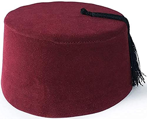 BAYKUL Dr. Who Türkischer Shriner Fez Hut Filz, arabische Aladin Abu Kostüm Quaste
