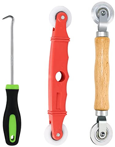 Einzieher Einroller Siebfenster Spline Roller Bildschirm Rollen Werkzeug Gummistreifen Haken Werkzeug Siebrollwerkzeug für Fenster Türdichtung als Fliegengitter Insektenschutz Zubehör 3pcs