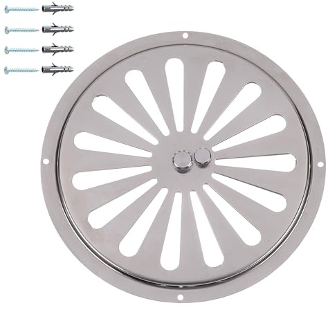DEMLOU Rejilla de Ventilación Circular Regulable Ø175 mm INOX AISI 316. | Apertura y cierre para controlar el flujo de aire; ayuda a evacuar humedad, olores o calor y resiste corrosión y salitre.