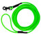 lupolos® Schleppleine mit Handschlaufe 5m - wasserfest, abwaschbar & pflegeleicht, PVC, gummiert (wie Biothane), Neon Grün, Scherenkarabiner
