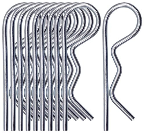 SKIR'CO (10 Stück) Federsplinte aus verzinktem Stahl 2 mm, R Clips, R-förmiger Federsplint