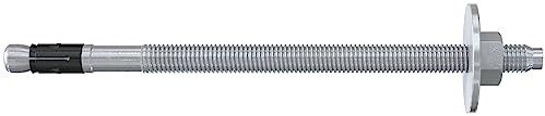 fischer Bolzenanker mit großer Scheibe FAZ II Plus 12/160 gvz, Schwerlastanker mit hoher Tragfähigkeit, Ankerbolzen für Befestigungen von Holzkonstruktionen, Seismik- & ETA-Zulassung